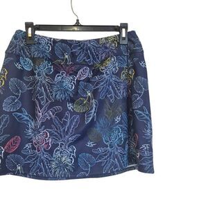 Foray Golf Women's Navy & Multicolor Floral Poly/Spandex Skirt Skort NEW